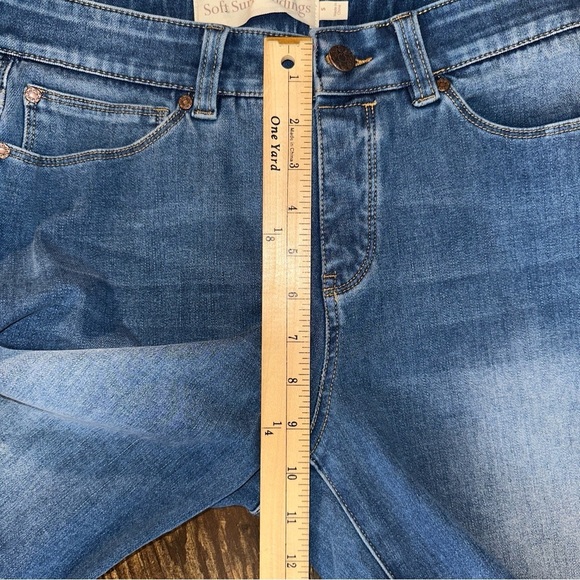 Soft Surroundings Womens Ultimate Denim Pull On Relaxed Shorts Small Blue - Picture 9 of 10